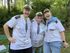 Directors Hawk, Scarlett, and Buzzy as nautical captains in 2026